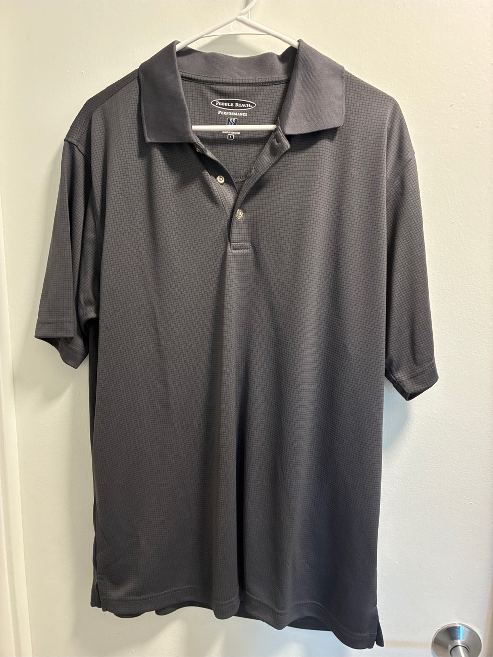 Pebble Beach Men's Dark Gray Performance Polo
